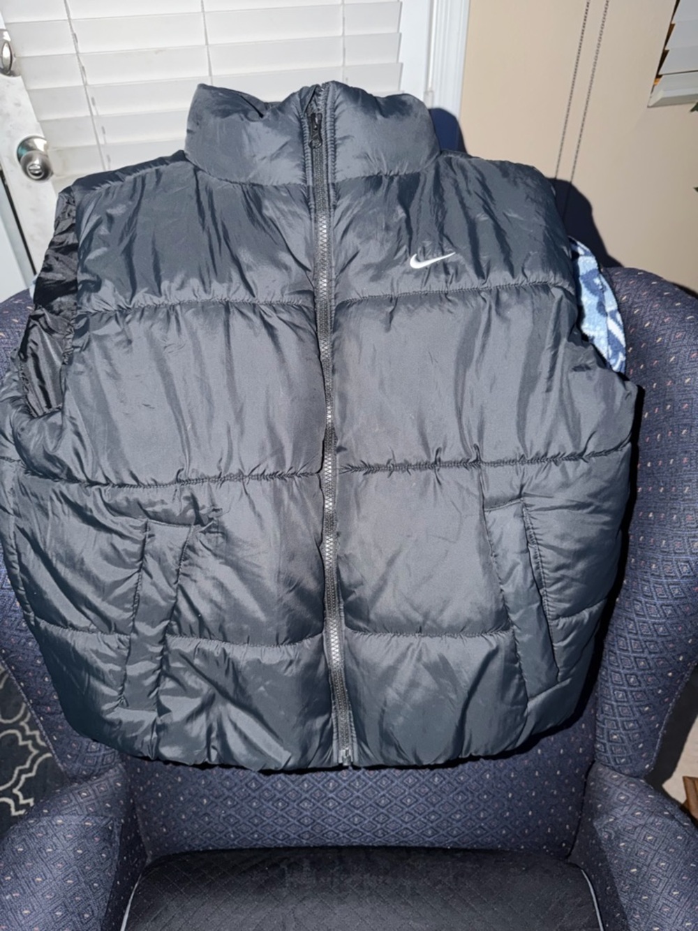 Nike Therma-Fit Black Vest with White Logo